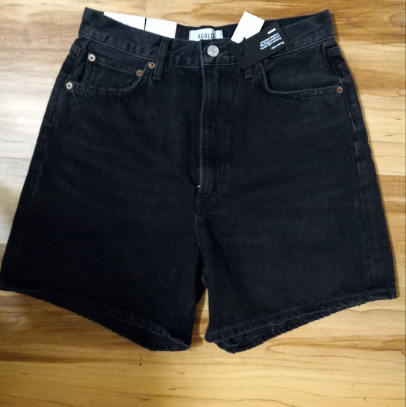 Agolde Stella high waist / rise shorts in Bat size 27 nwts - Picture 2 of 5